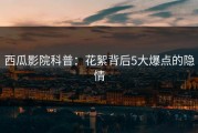 西瓜影院科普：花絮背后5大爆点的隐情