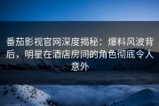 番茄影视官网深度揭秘：爆料风波背后，明星在酒店房间的角色彻底令人意外