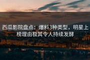 西瓜影院盘点：爆料3种类型，明星上榜理由极其令人持续发酵