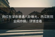 网红在深夜遭遇八卦曝光，西瓜影院全网炸锅，详情查看