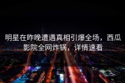 明星在昨晚遭遇真相引爆全场，西瓜影院全网炸锅，详情速看